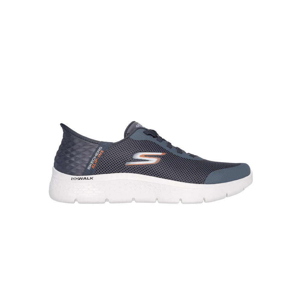 Tenis Hombre Skechers Slip Ins Go Walk Flex - Gris-Blanco