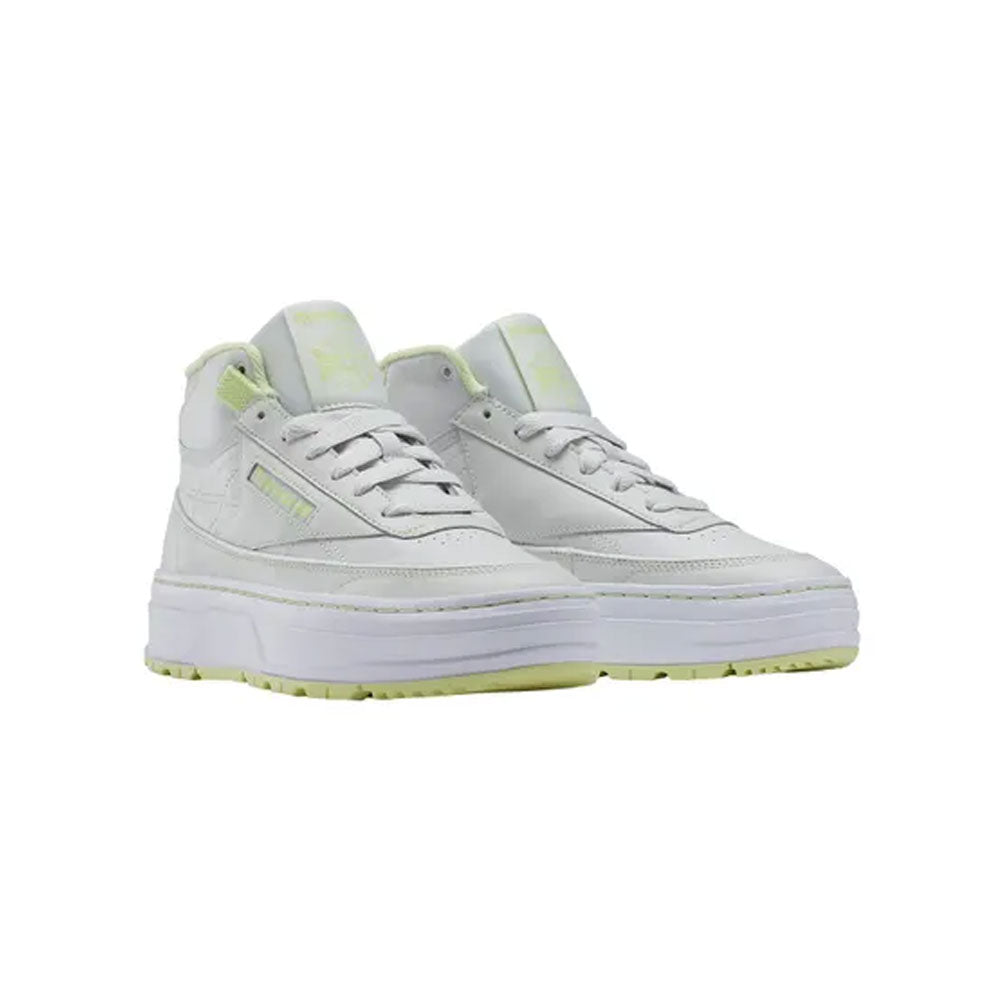 Tenis Mujer Reebok Club C Geo Mid - Blanco - Amarillo