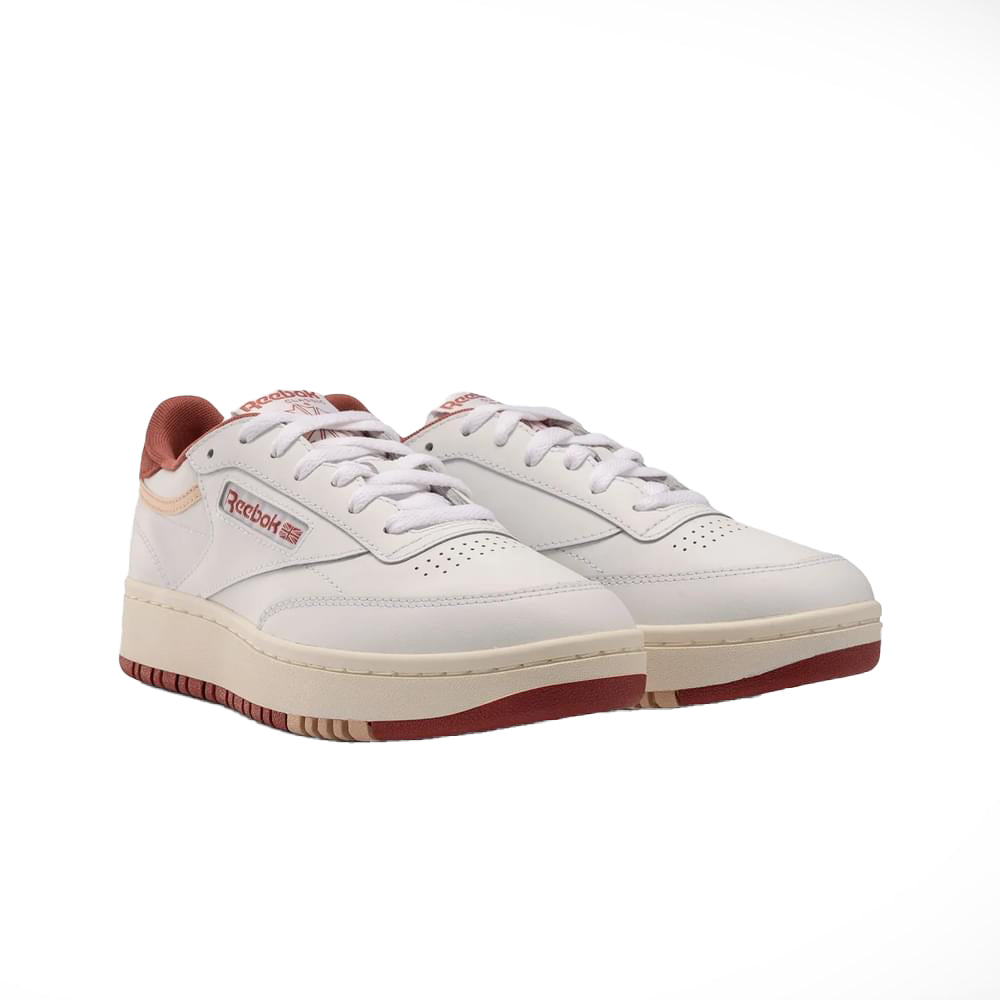 Tenis Mujer Reebok Club C Double - Blanco-Café