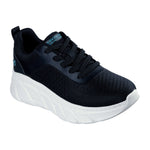 Tenis Skechers Mujer Bobs B Flex Hi - Negro - Blanco