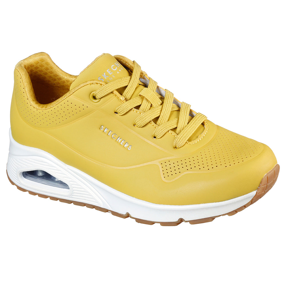 Tenis Skechers Mujer Uno Stand On Air - Amarillo - Blanco