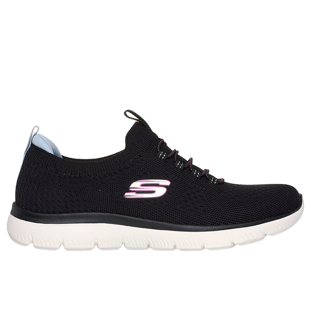Tenis Skechers Mujer Summits Top Player - Negro - Blanco