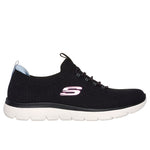 Tenis Skechers Mujer Summits Top Player - Negro - Blanco