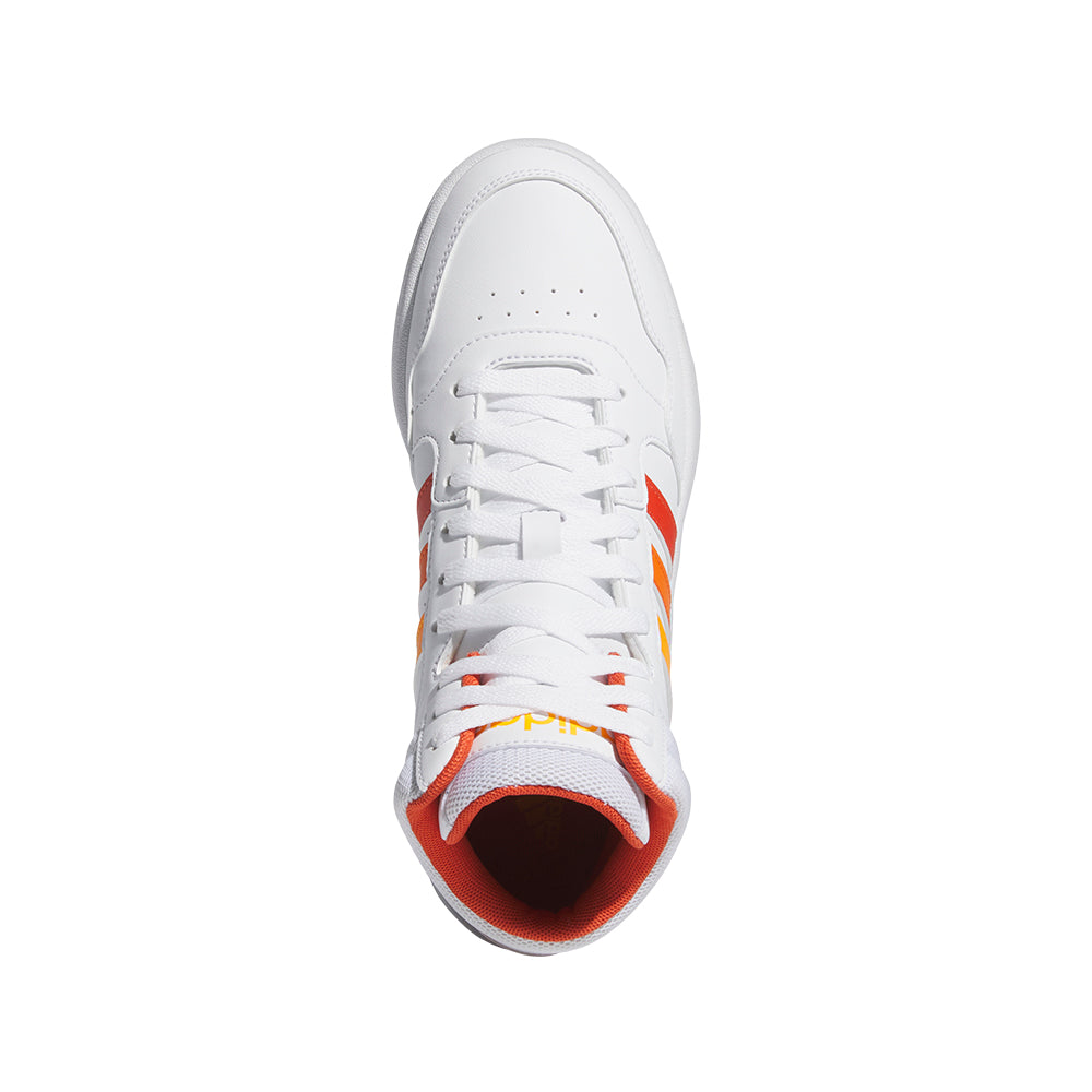Tenis Adidas Mujer Hoops 3.0 Mid - Blanco - Naranja