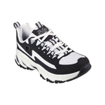Tenis Mujer Skechers Dlites Arch Fit - Negro-Blanco