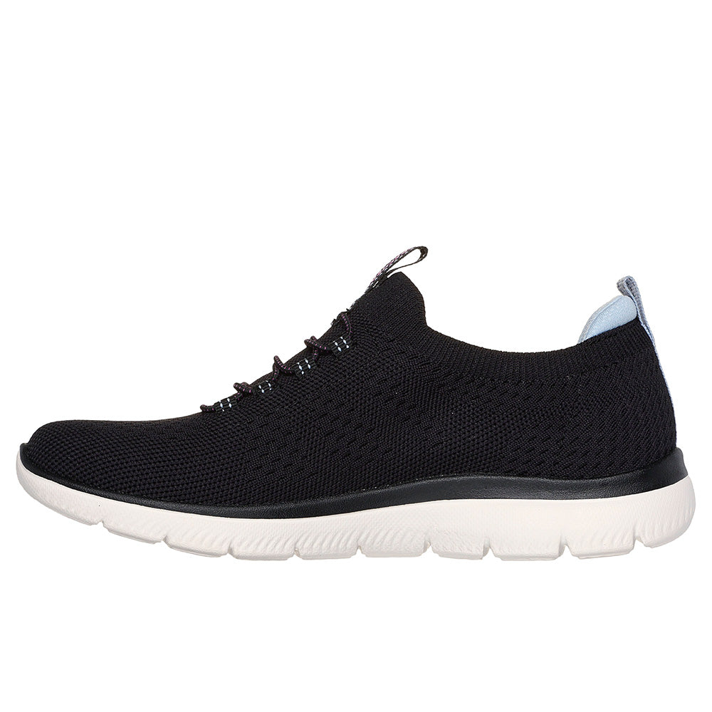 Tenis Skechers Mujer Summits Top Player - Negro - Blanco