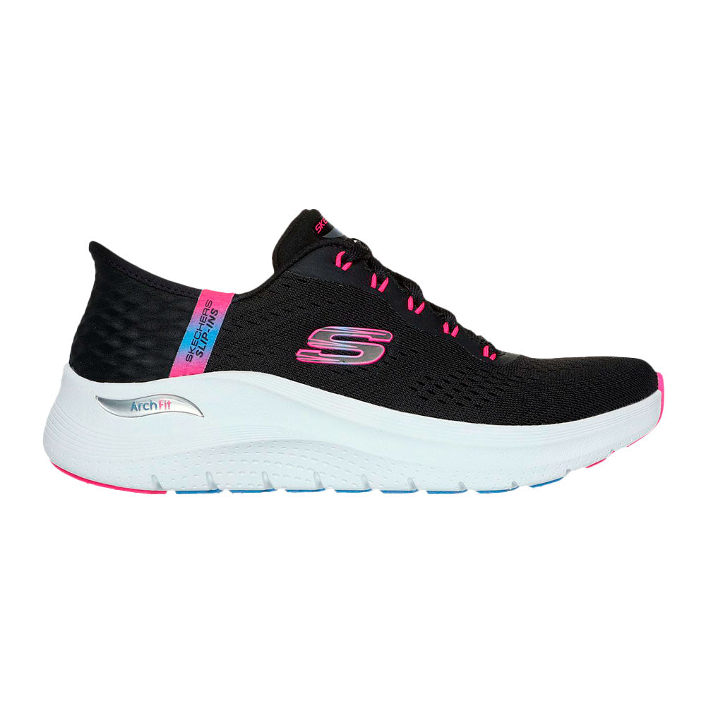 Tenis Skechers Mujer Arch Fit 2.0-Easychic - Negro - Fucsia
