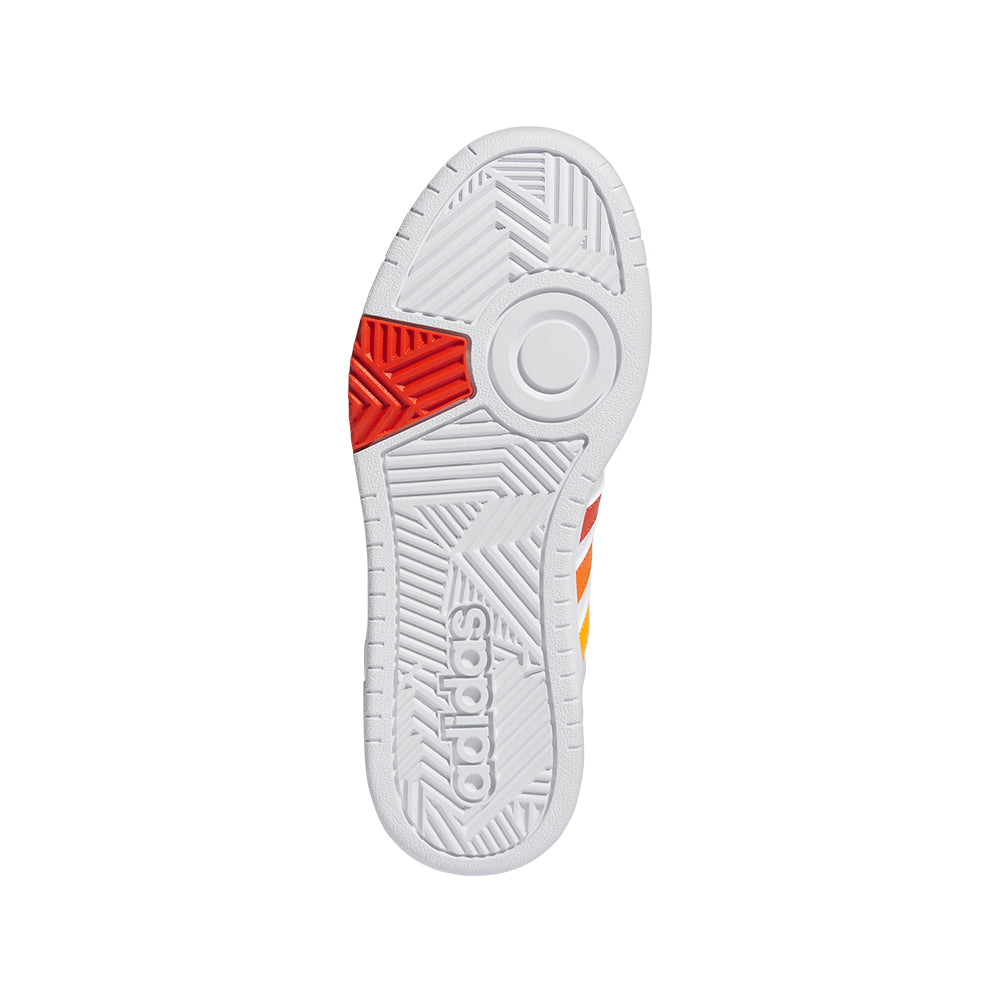 Tenis Adidas Mujer Hoops 3.0 Mid - Blanco - Naranja
