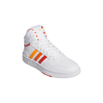 Tenis Adidas Mujer Hoops 3.0 Mid - Blanco - Naranja