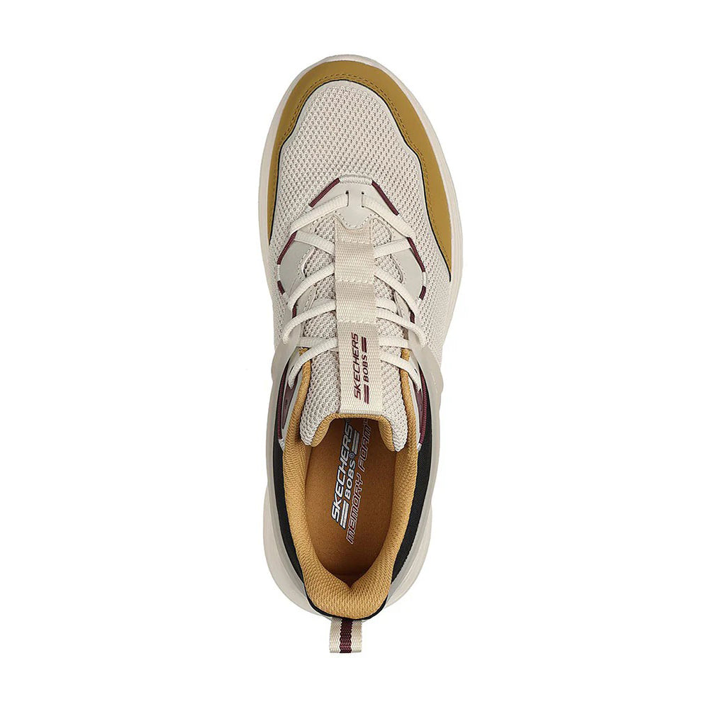 Tenis Hombre Skechers Bobs Squad - Beige-Amarillo