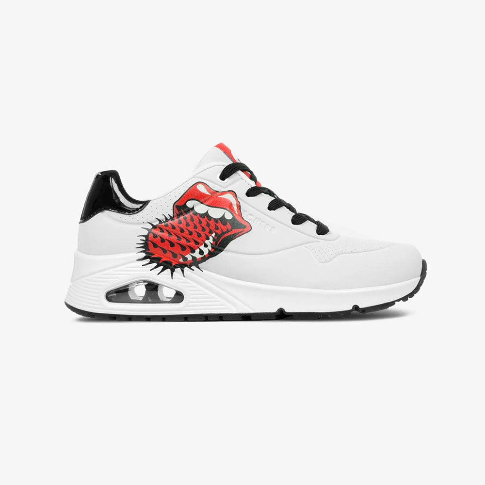 Tenis Mujer Skechers Uno Rolling Stones Single! - Blanco