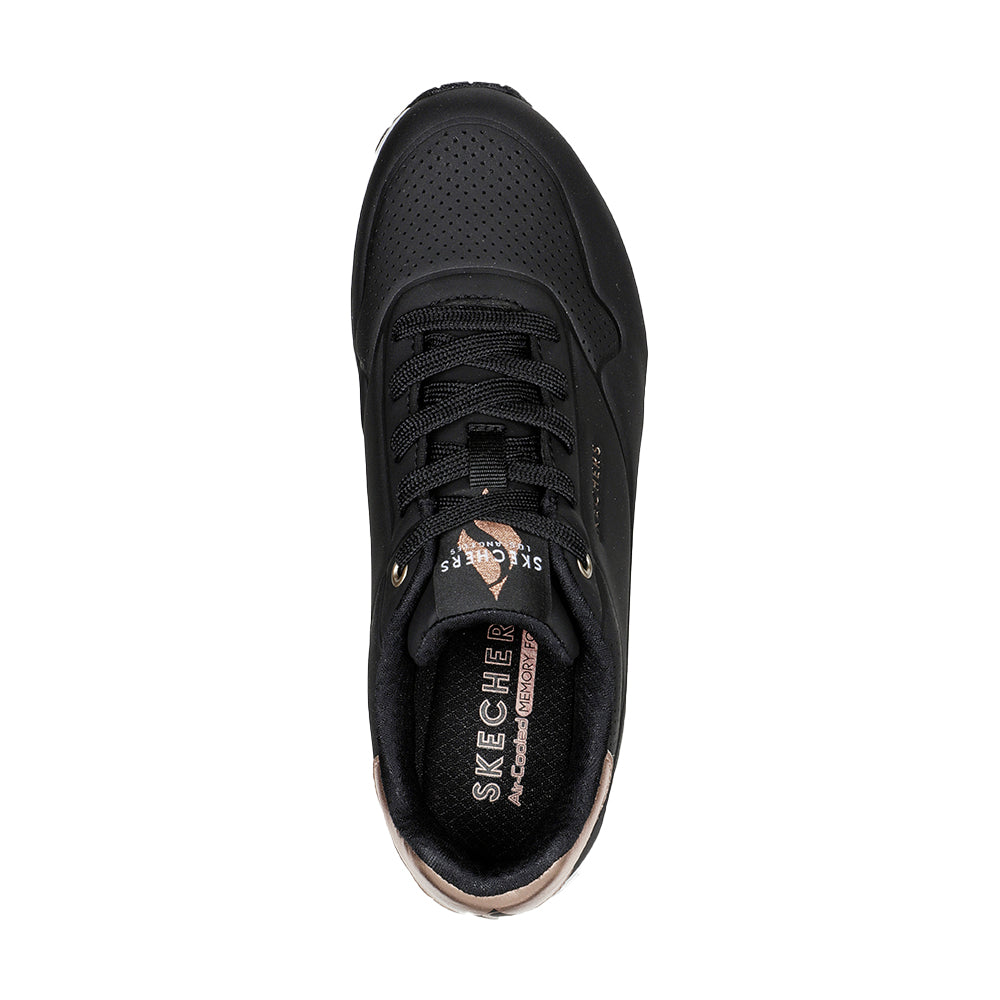 Tenis Mujer Skechers Uno Golden Air - Negro-Blanco