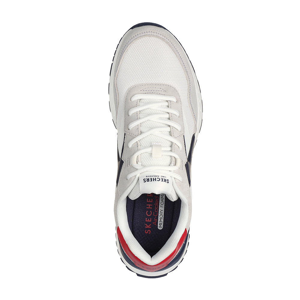 Tenis Hombre Skechers Fury Lace Low - Blanco-Gris