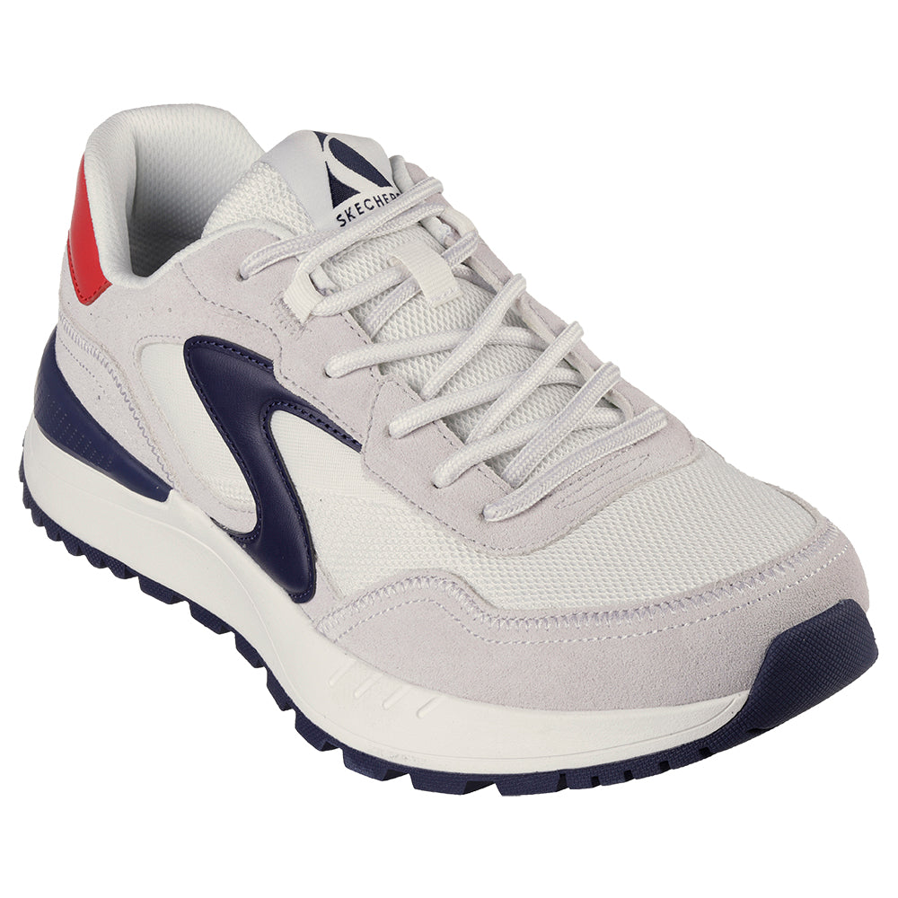 Tenis Hombre Skechers Fury Lace Low - Blanco-Gris