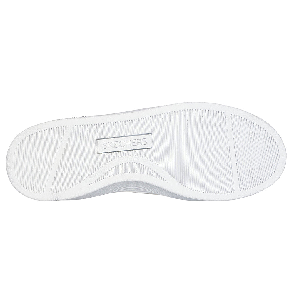 Tenis Mujer Skechers Hiland Quite Chic - Blanco - Plateado