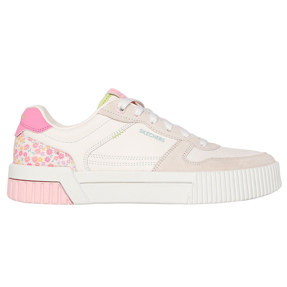 Tenis Mujer Skechers Jade - Dainty Florals - Blanco - Rosado