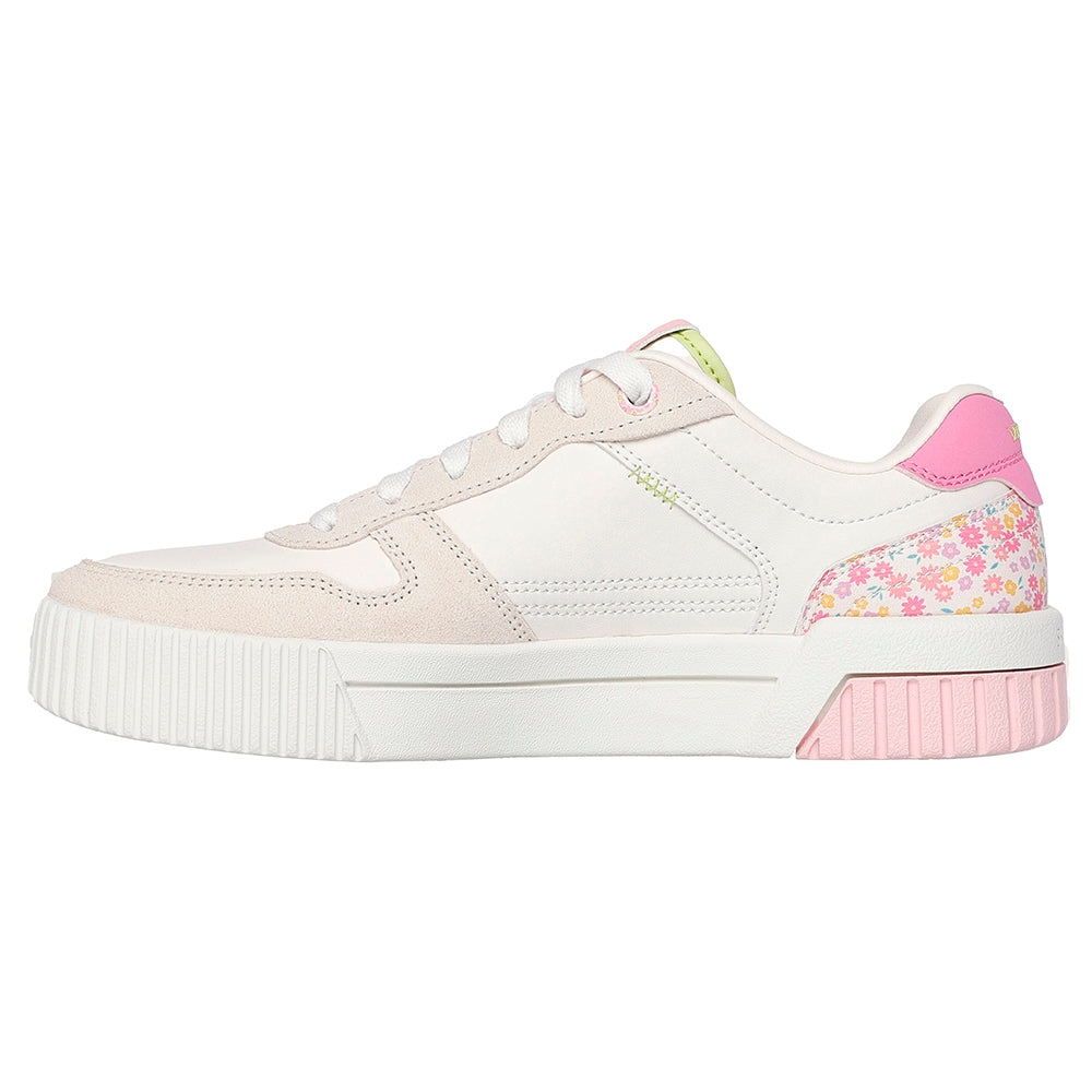 Tenis Mujer Skechers Jade - Dainty Florals - Blanco - Rosado