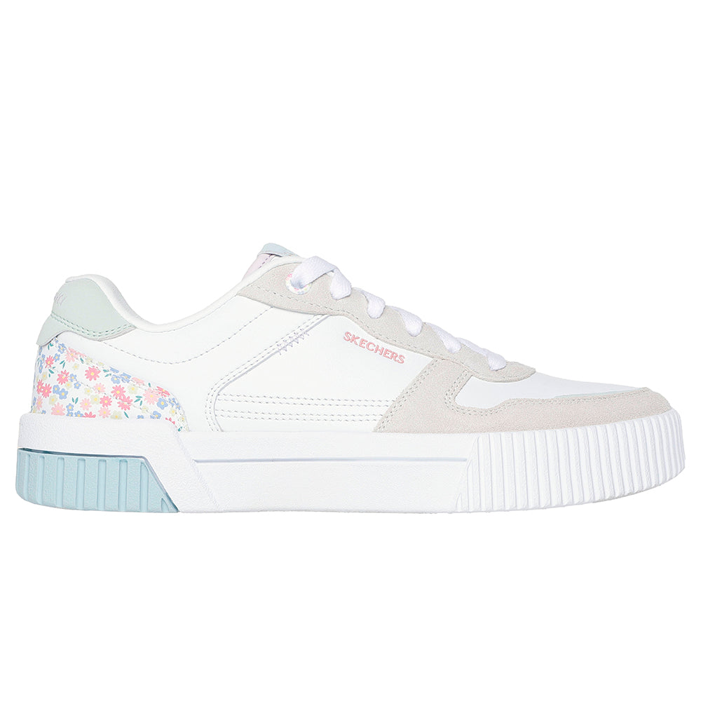 Tenis Mujer Skechers Jade - Dainty Florals - Blanco - Gris