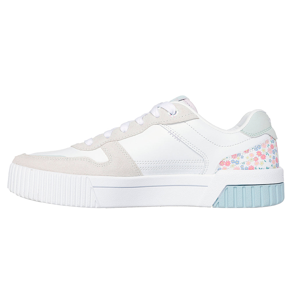 Tenis Mujer Skechers Jade - Dainty Florals - Blanco - Gris