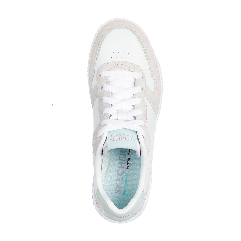 Tenis Mujer Skechers Jade - Dainty Florals - Blanco - Gris