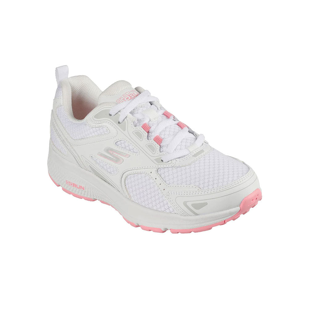 Tenis Mujer Skechers Gorun Consistent- Blanco-Rosa