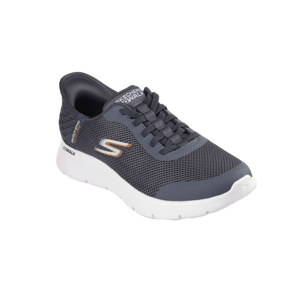 Tenis Hombre Skechers Slip InsGo Walk Flex - Gris-Blanco