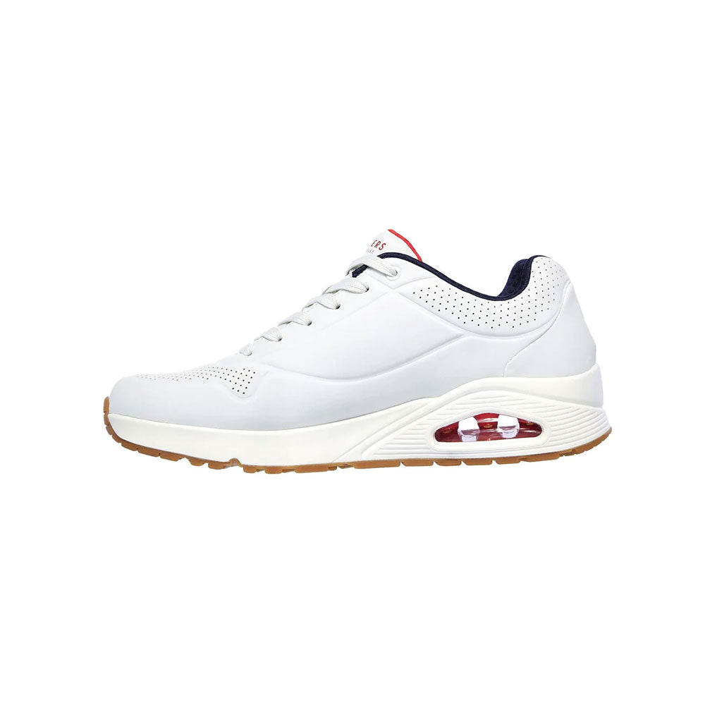 Tenis Hombre Skechers Uno - Blanco - Azul