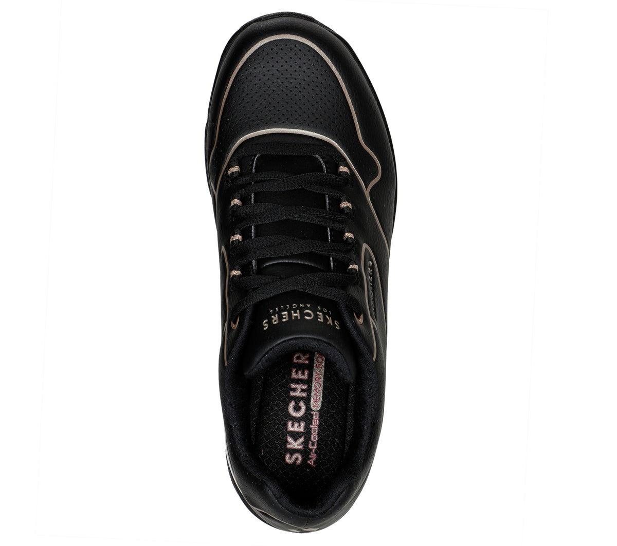 Tenis Skechers Mujer Uno 2 Golden Trim - Negro