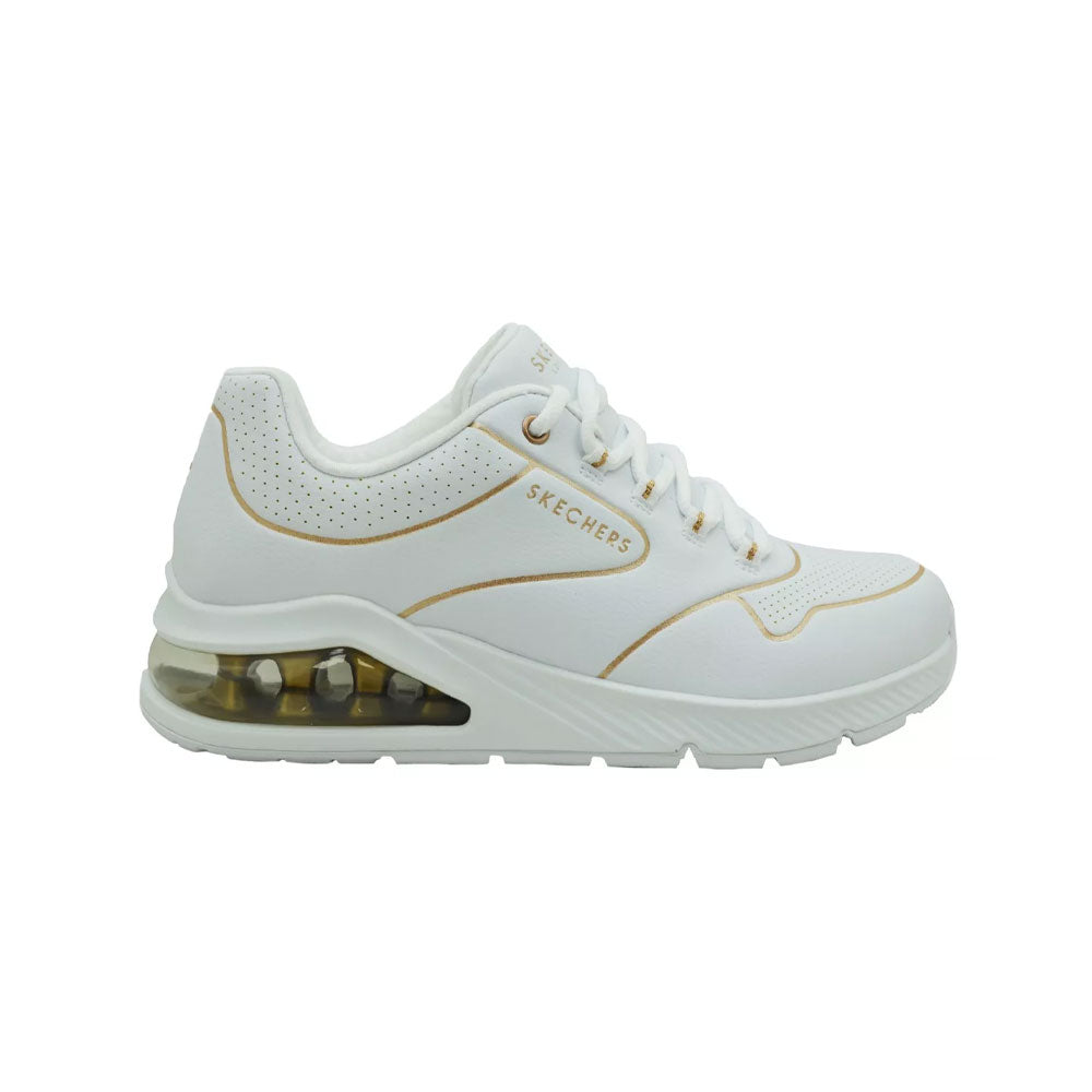 Tenis Mujer SkechersUno 2 Golden Trim - Blanco