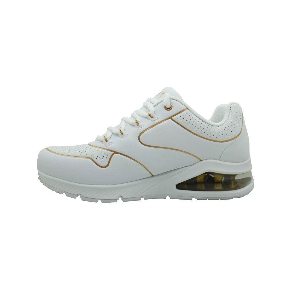 Tenis Mujer SkechersUno 2 Golden Trim - Blanco