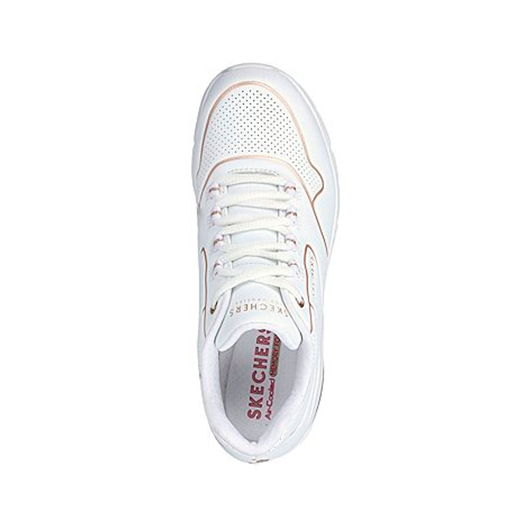 Tenis Mujer SkechersUno 2 Golden Trim - Blanco