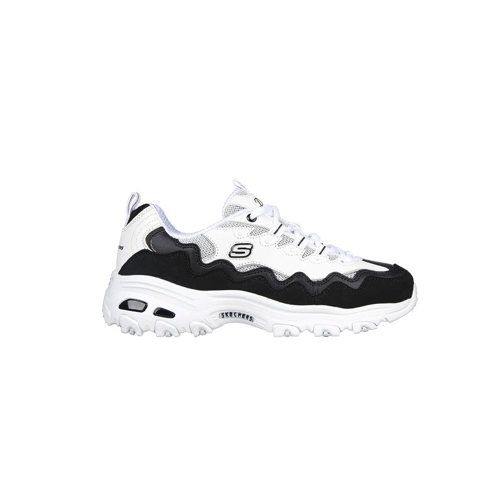 Tenis Mujer Skechers Dlites -Blanco-Negro