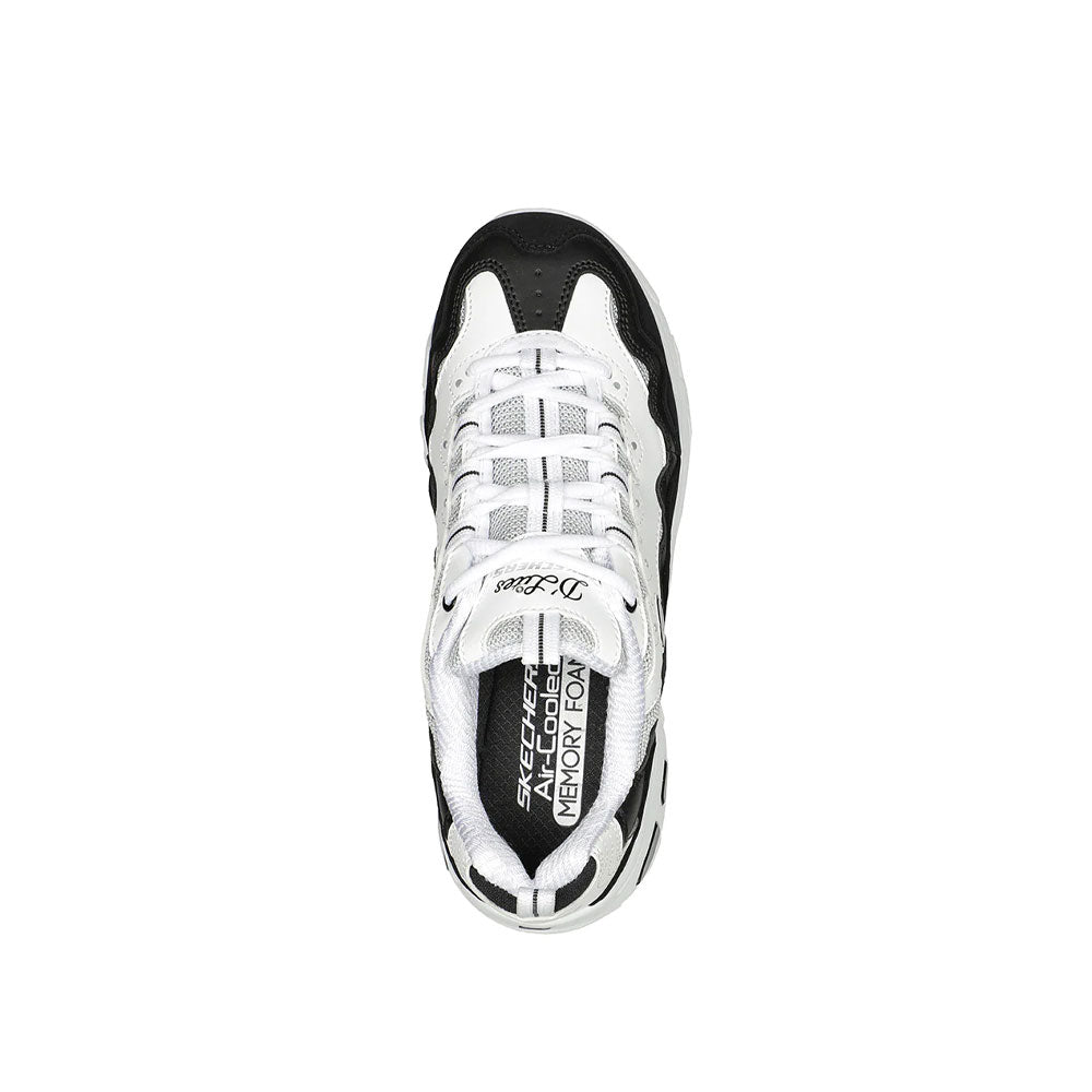 Tenis Mujer Skechers Dlites -Blanco-Negro