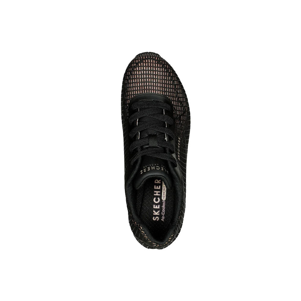 Tenis Mujer Skechers Uno Shine - Negro-Dorado