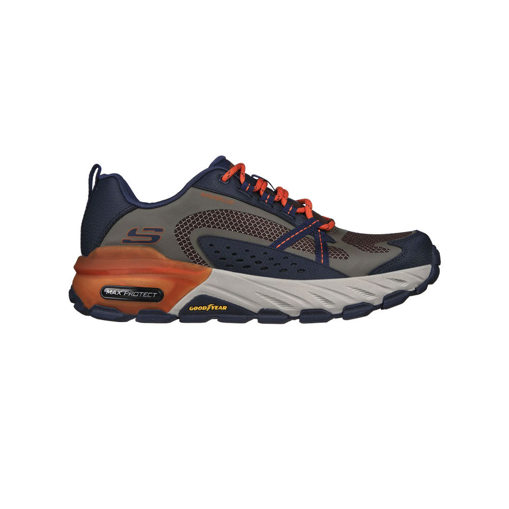 Tenis Hombre Skechers Max Protect - Azul-Naranja