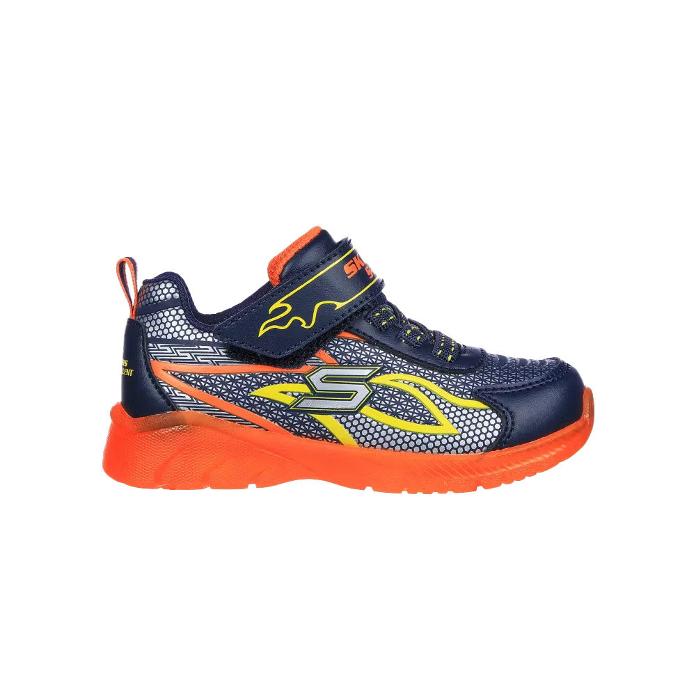 Tenis Niño Skechers Illumi - Azul-Naranja