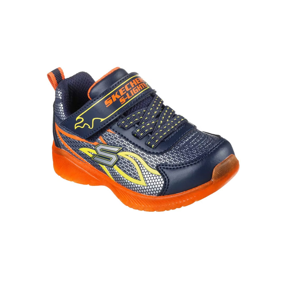 Tenis Niño Skechers Illumi - Azul-Naranja