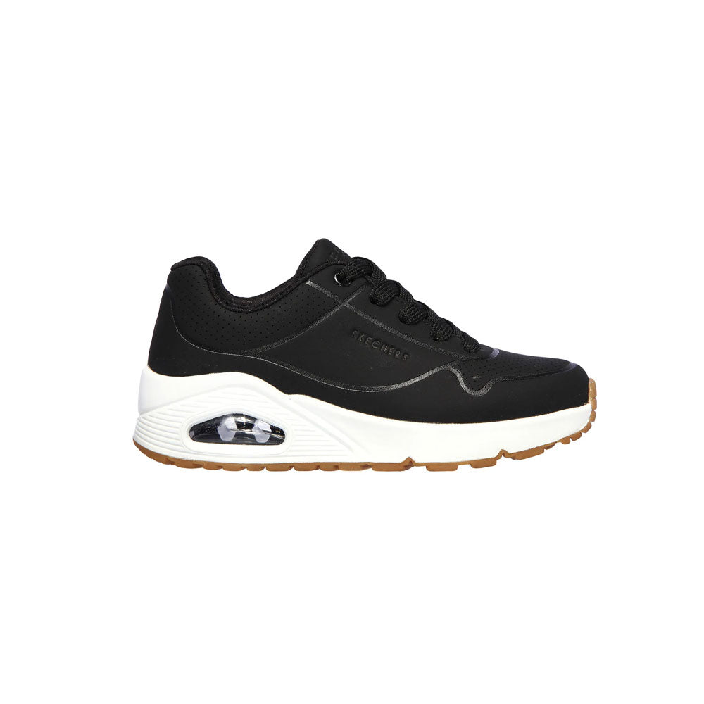 Tenis Niño Skechers Uno Standonair - Negro-Blanco