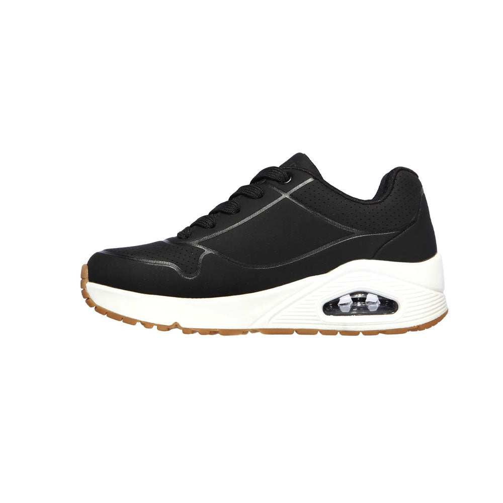 Tenis Niño Skechers Uno Standonair - Negro-Blanco