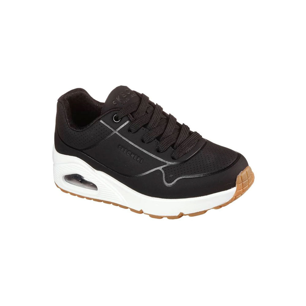 Tenis Niño Skechers Uno Standonair - Negro-Blanco