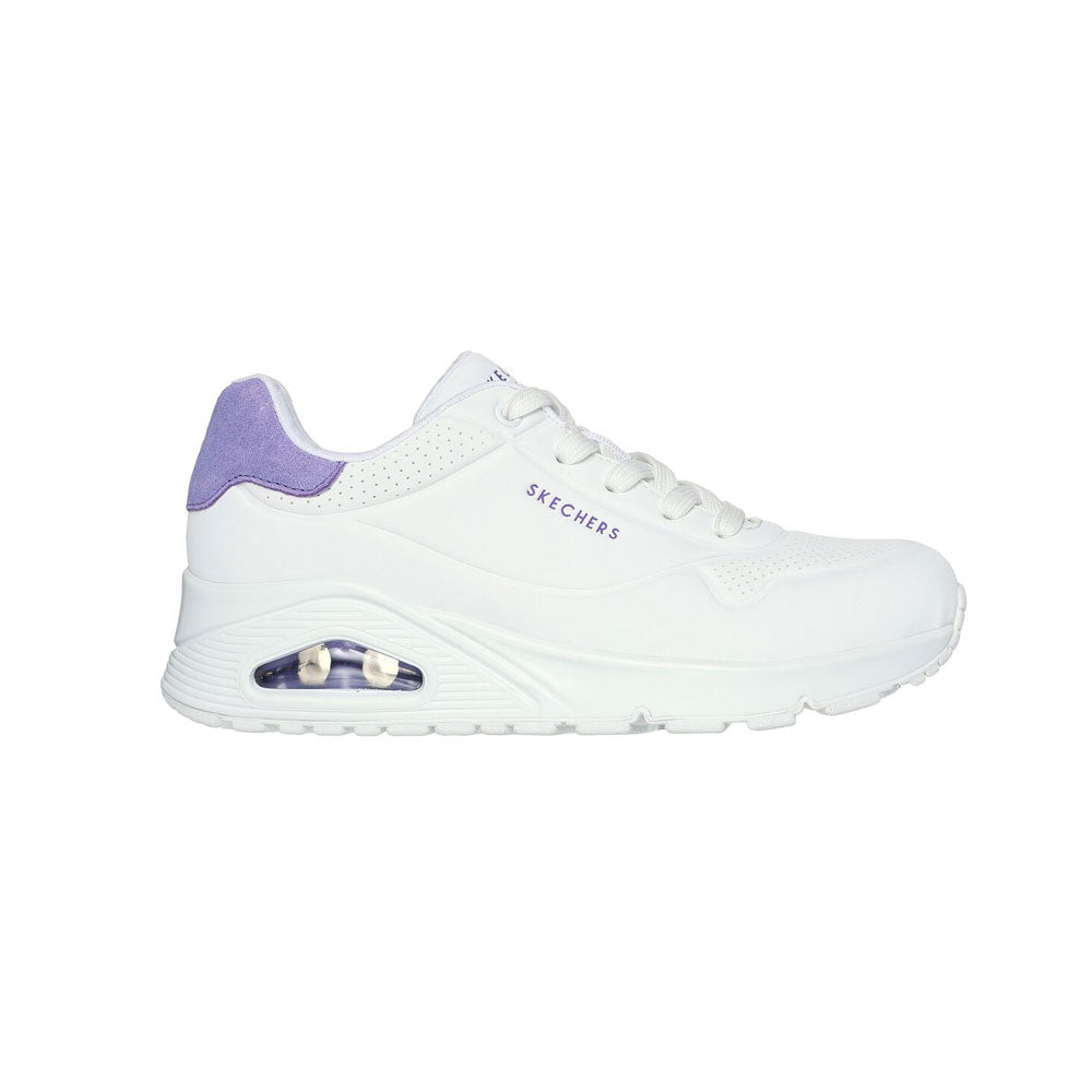 Tenis Mujer Skechers Uno Pop Back - Blanco-Lila