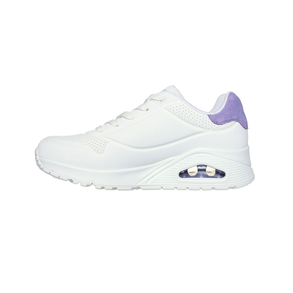 Tenis Mujer Skechers Uno Pop Back - Blanco-Lila