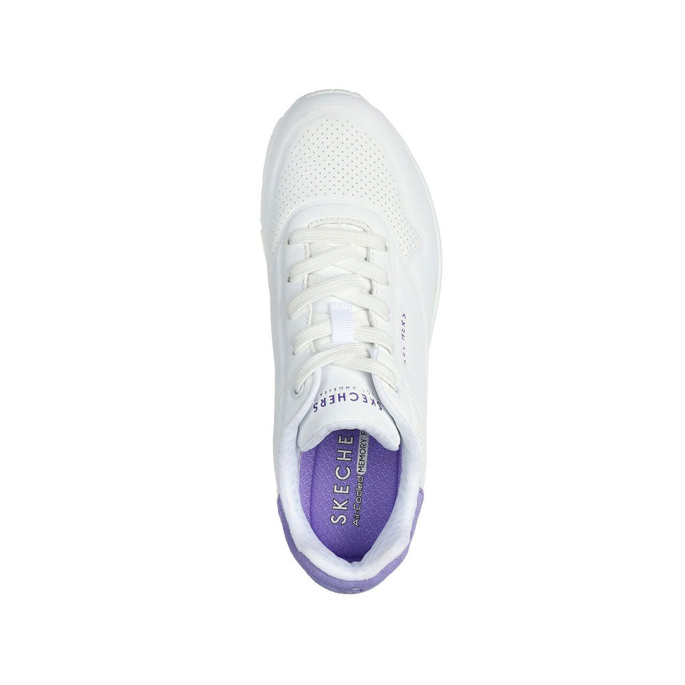 Tenis Mujer Skechers Uno Pop Back - Blanco-Lila