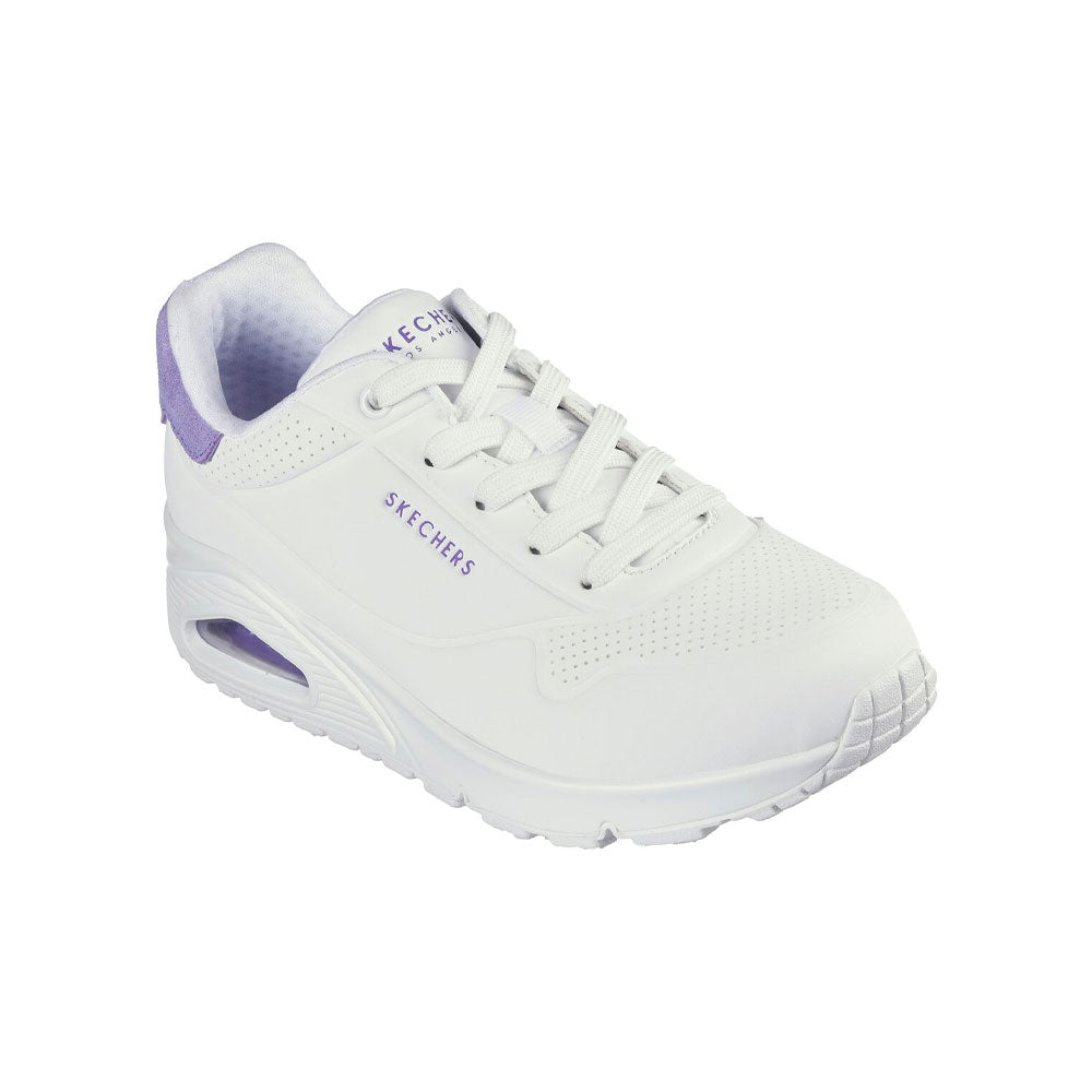 Tenis Mujer Skechers Uno Pop Back - Blanco-Lila