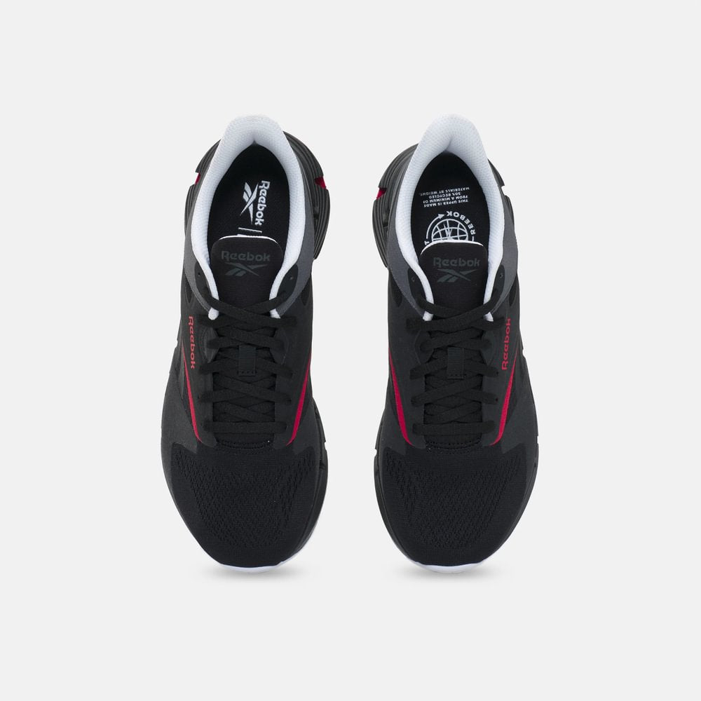 Tenis Reebok Hombre Zig Dynamica 5 - Negro - Rojo