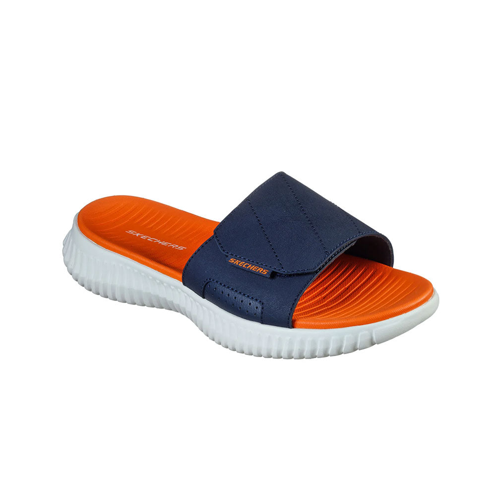 Sandalias Hombre Skechers Elite Flex - Azul - Naranja