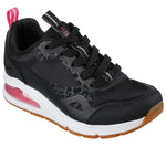 TenisSkechersMujerStreet Uno - Negro - Rosado