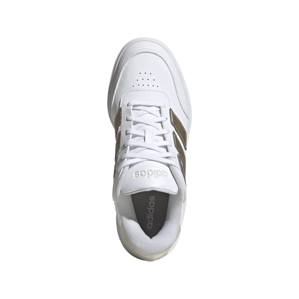 Tenis Mujer Adidas Courtblock Bold - Blanco-Dorado
