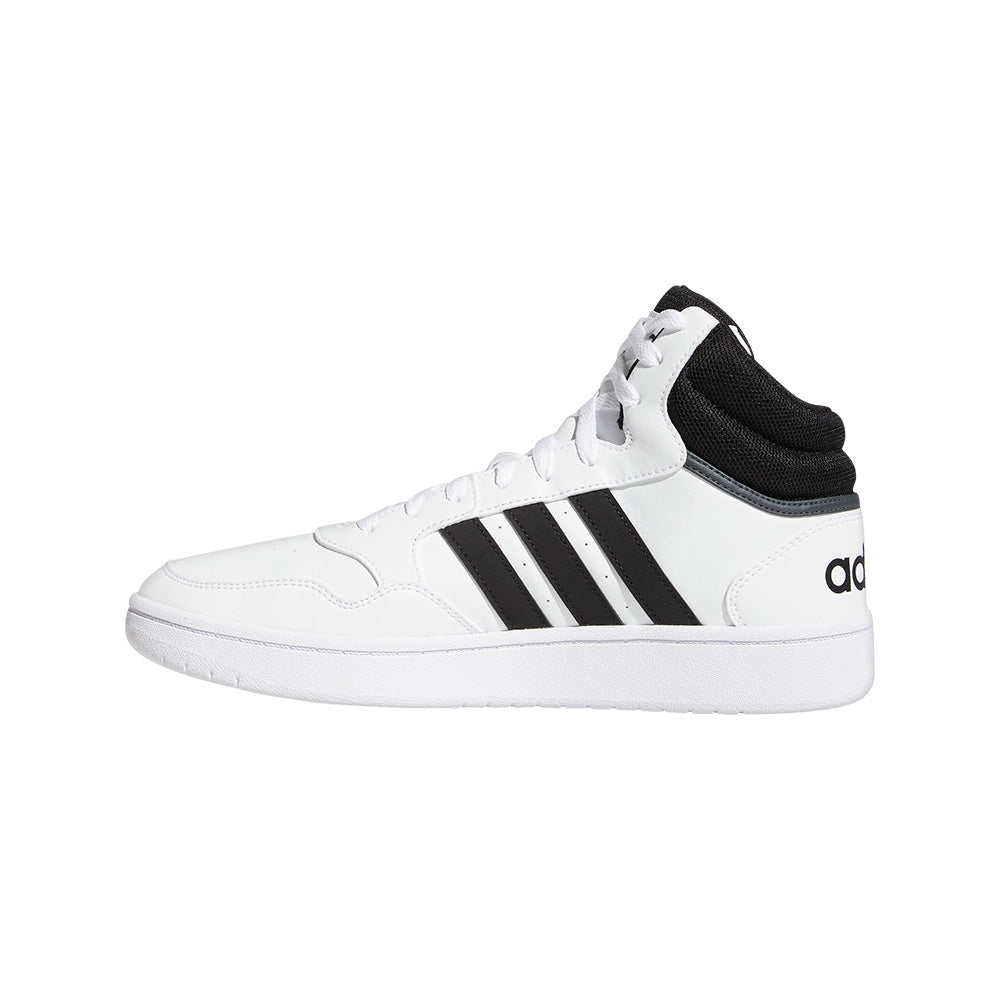 Tenis Hombre Adidas Hoops 3.0 Corte Medio - Blanco