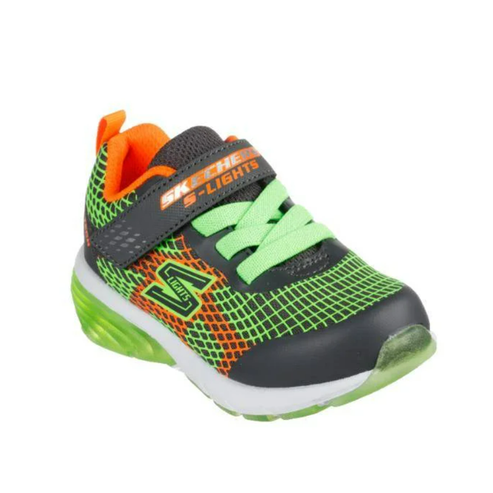 Tenis Niño Skechers Lights Rapid Charge - Verde-Gris